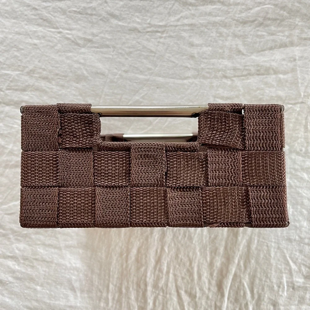 Woven Storage Basket with Built-in Handles